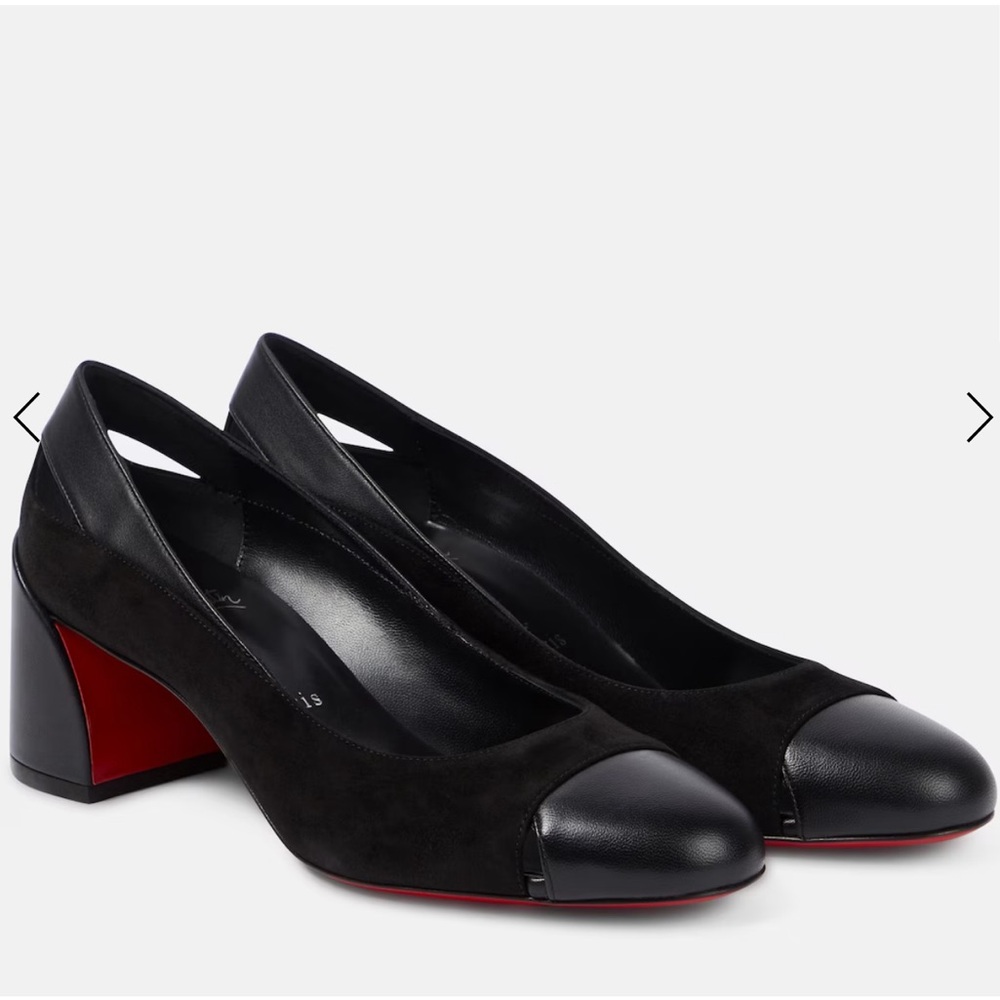 Christian Louboutin Miss Duvette Black Suede Pump size 39